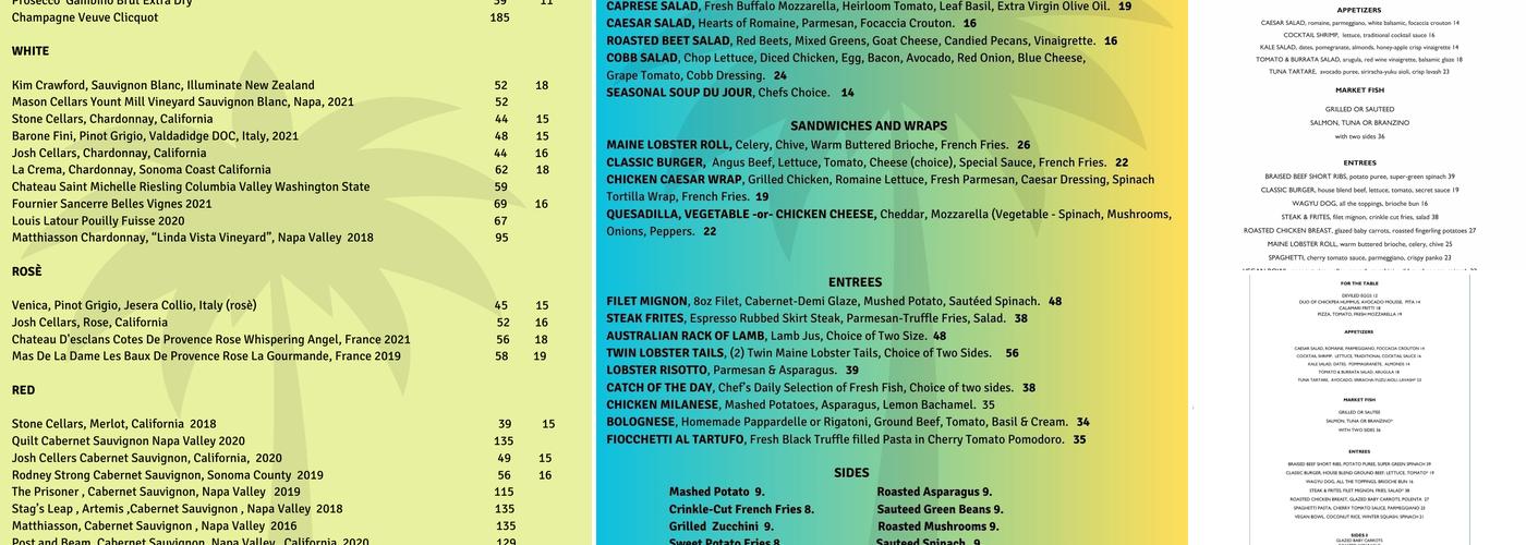 Ambassador Grill Palm Beach Menu