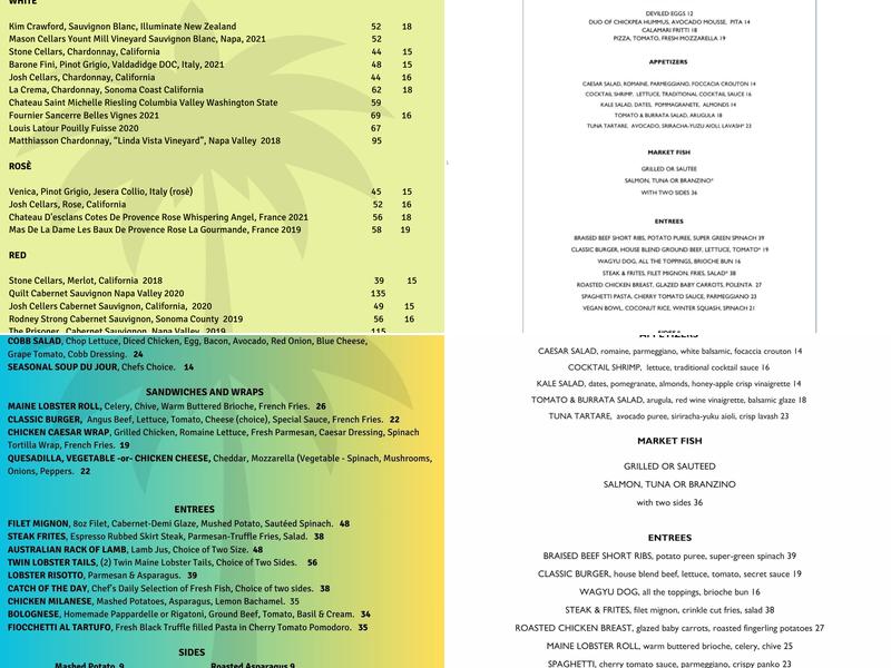 Ambassador Grill Palm Beach Menu