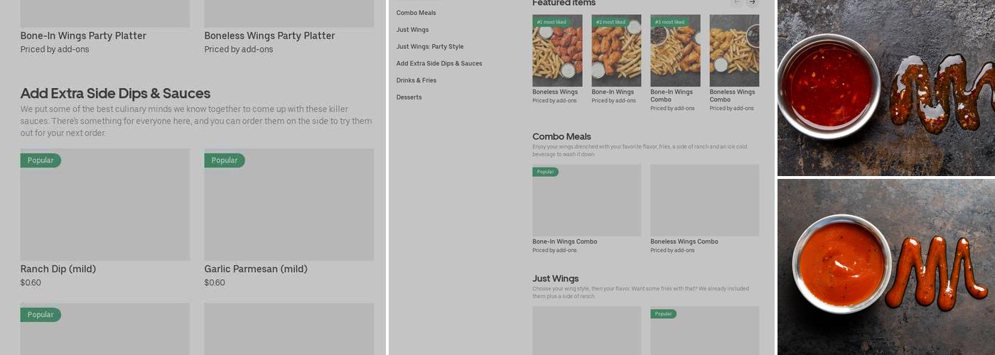 It's Just Wings Menu