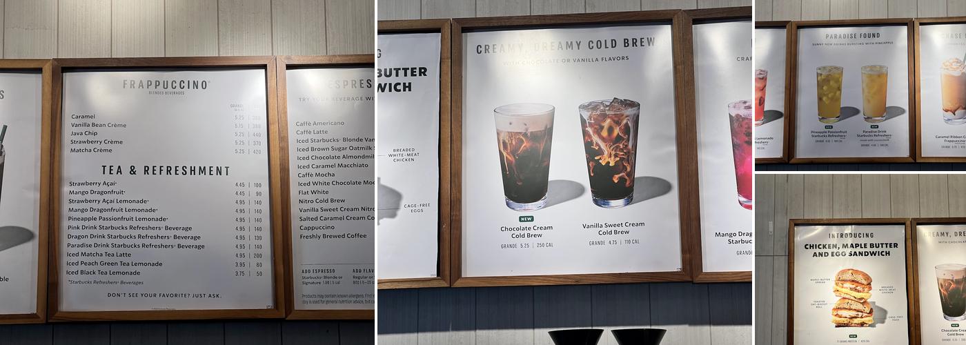 Starbucks Menu