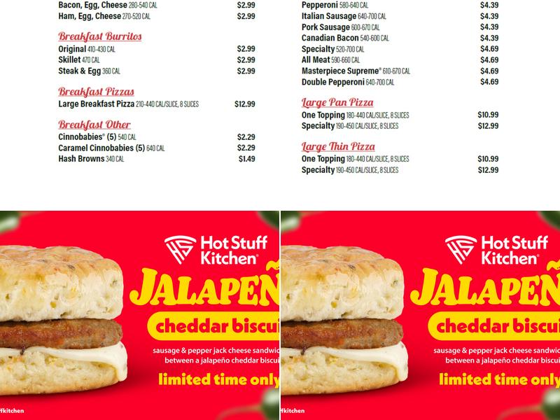 Hot Stuff Pizza Menu