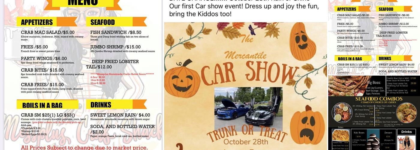 Messplus Crab Shack LLC Menu