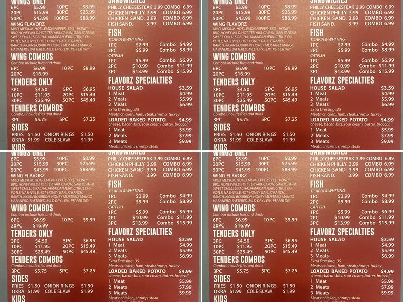 Tossed-N-Sauced Menu