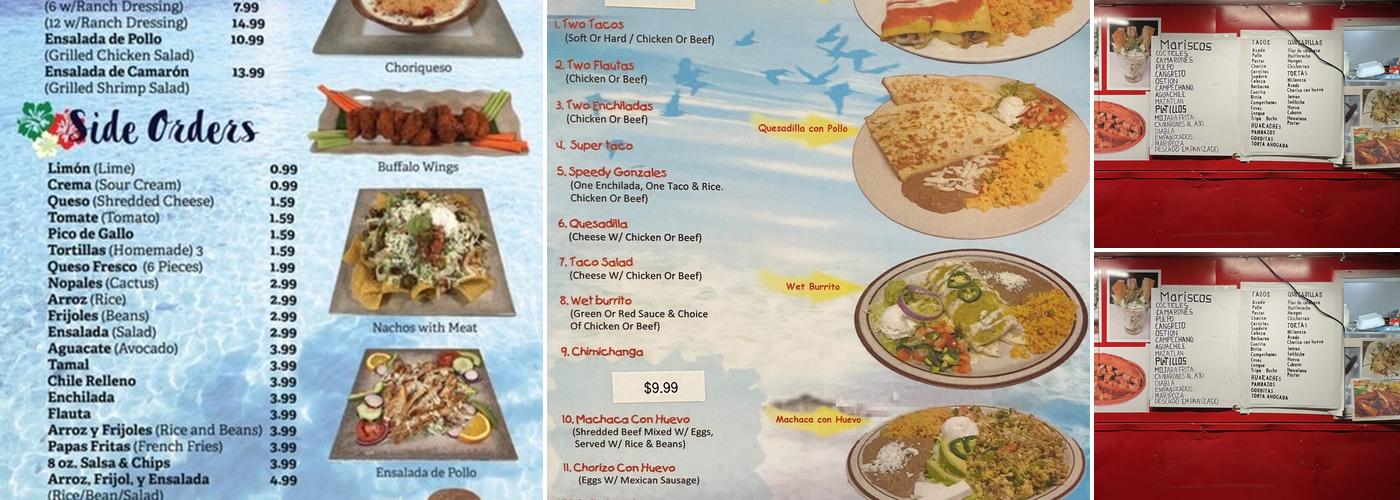 Tacos Y Mariscos El Chavo Menu