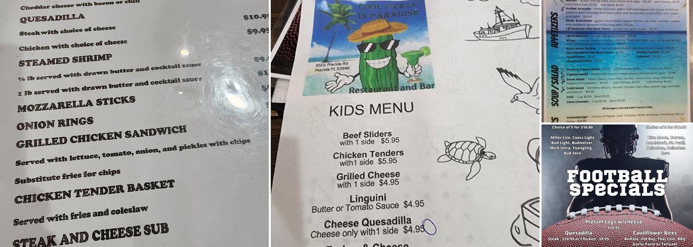Cool Pickle in Paradise Menu