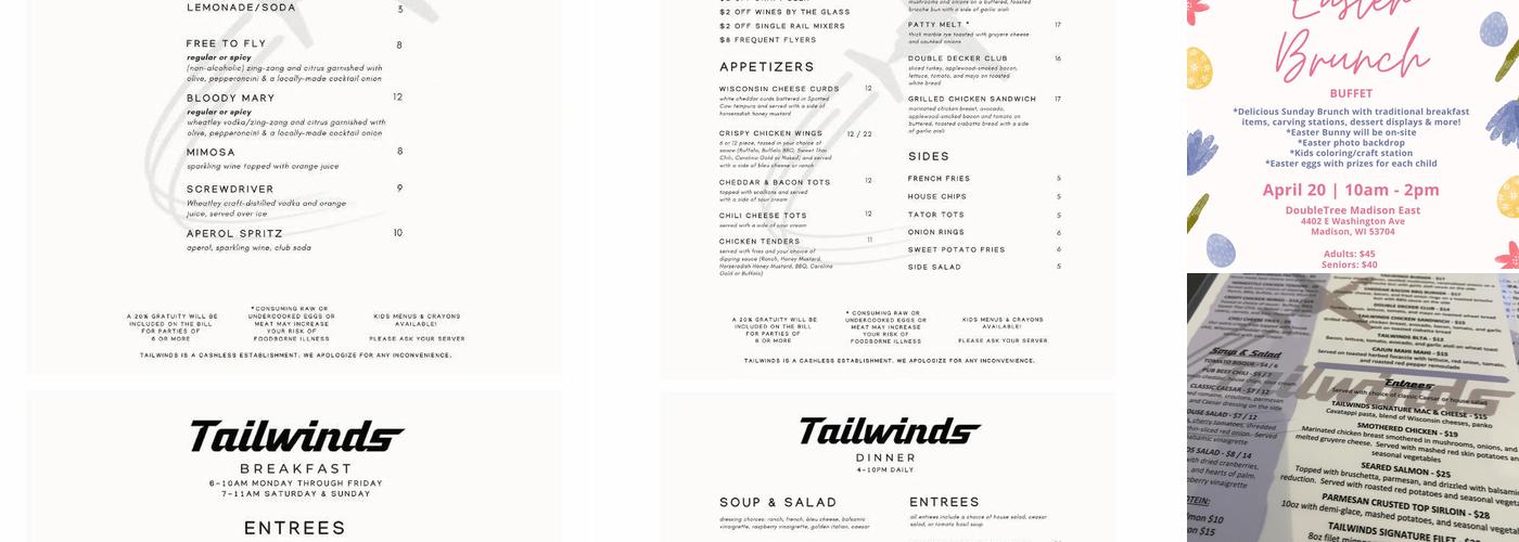 Tailwinds Menu