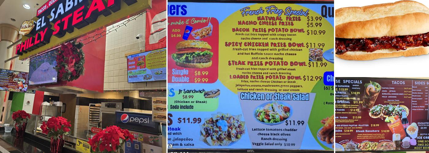 EL SABROSO PHILLY STEAK Menu