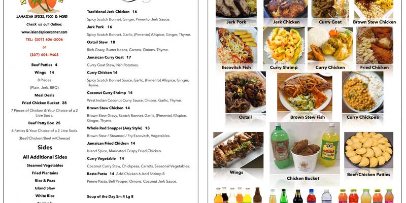 Island Spice Corner Menu