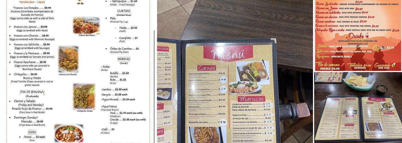 El Forastero Menu