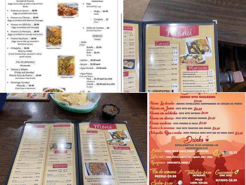 El Forastero Menu