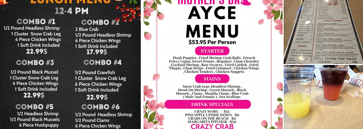 Crazy Crab Menu