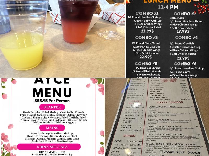 Crazy Crab Menu