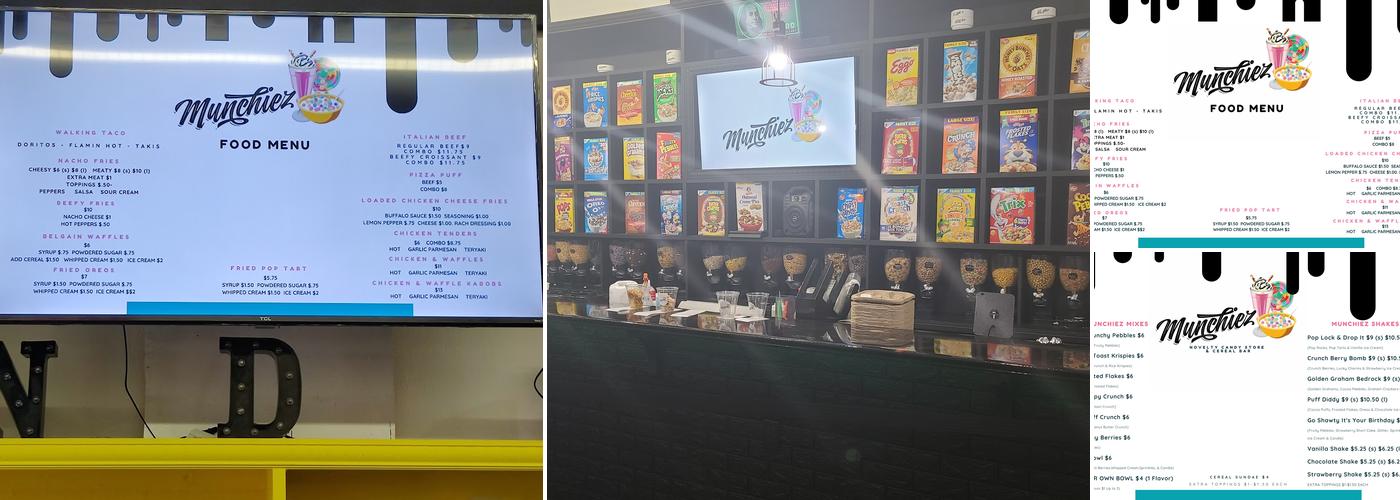 Munchiez Menu