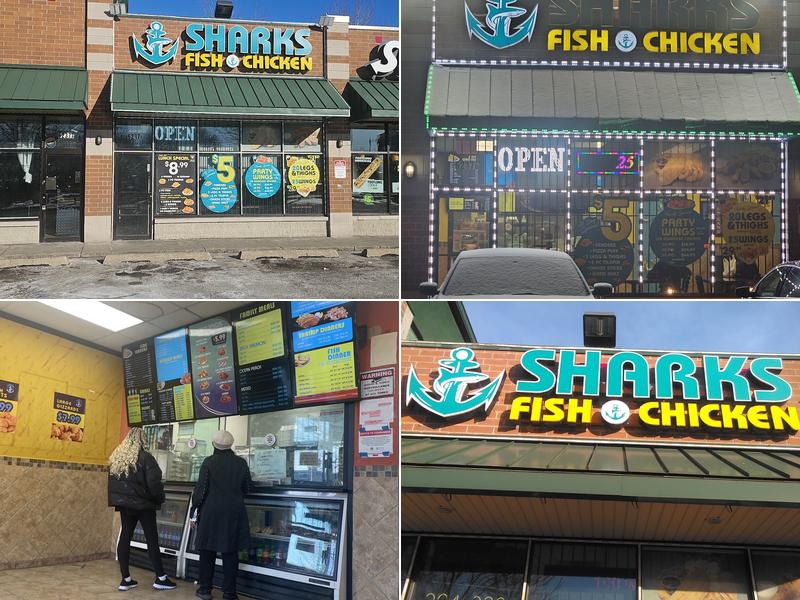 Sharks fish and chicken