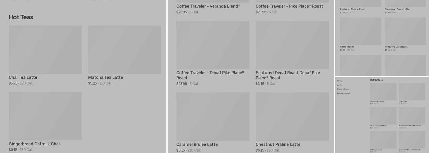 Starbucks Menu
