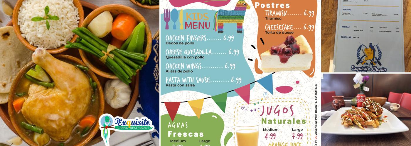 The Exquisite Table, Bar & Lounge Menu