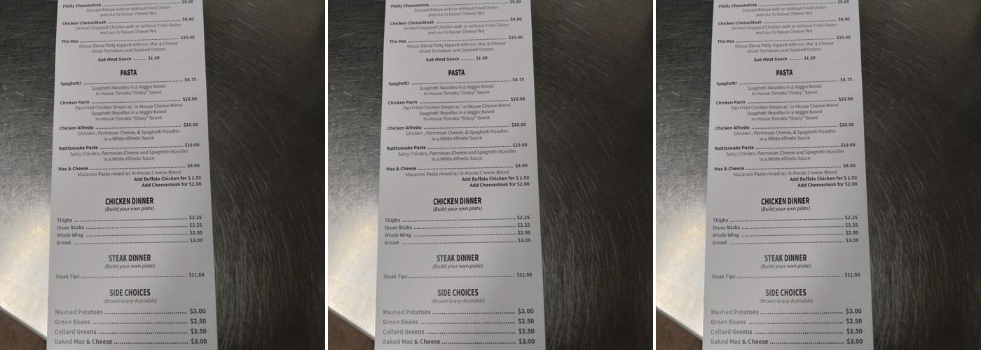 Lavish Lounge Menu
