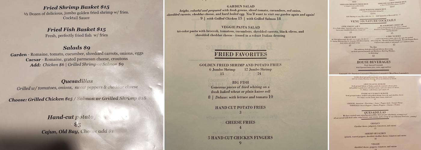 VENU Menu