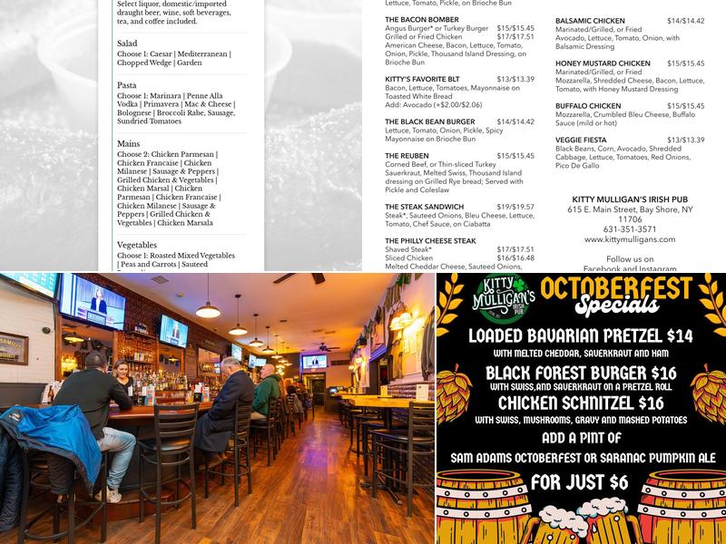 Kitty Mulligans Irish Pub Menu
