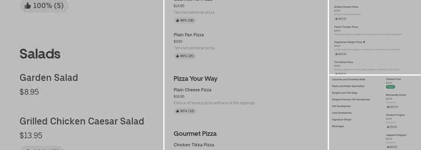 PIZZA PLANET Menu