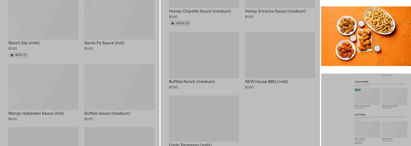 It's Just Wings Menu