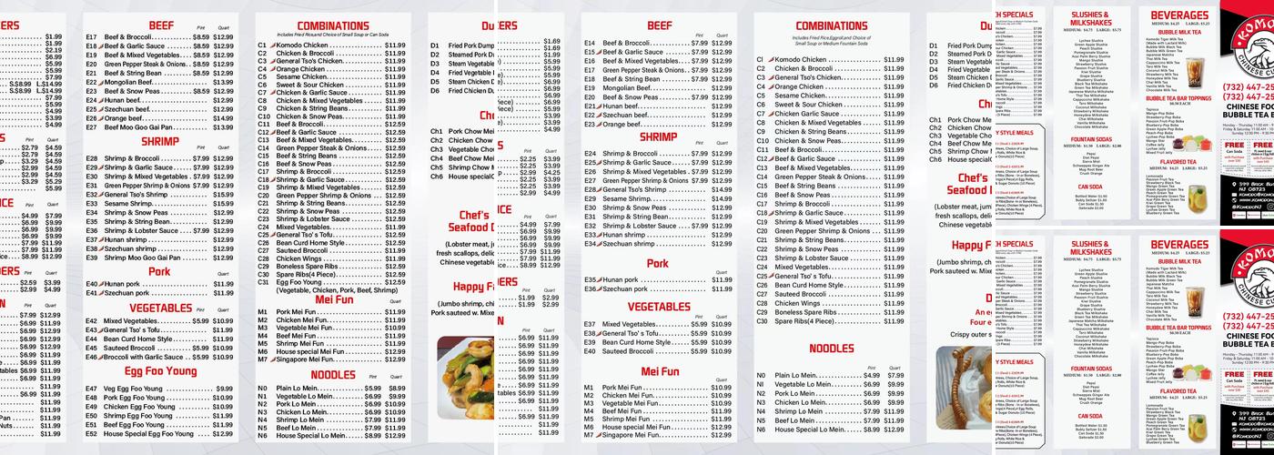Komodo Menu