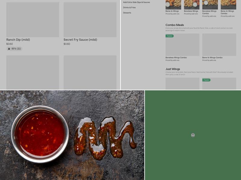 It's Just Wings Menu