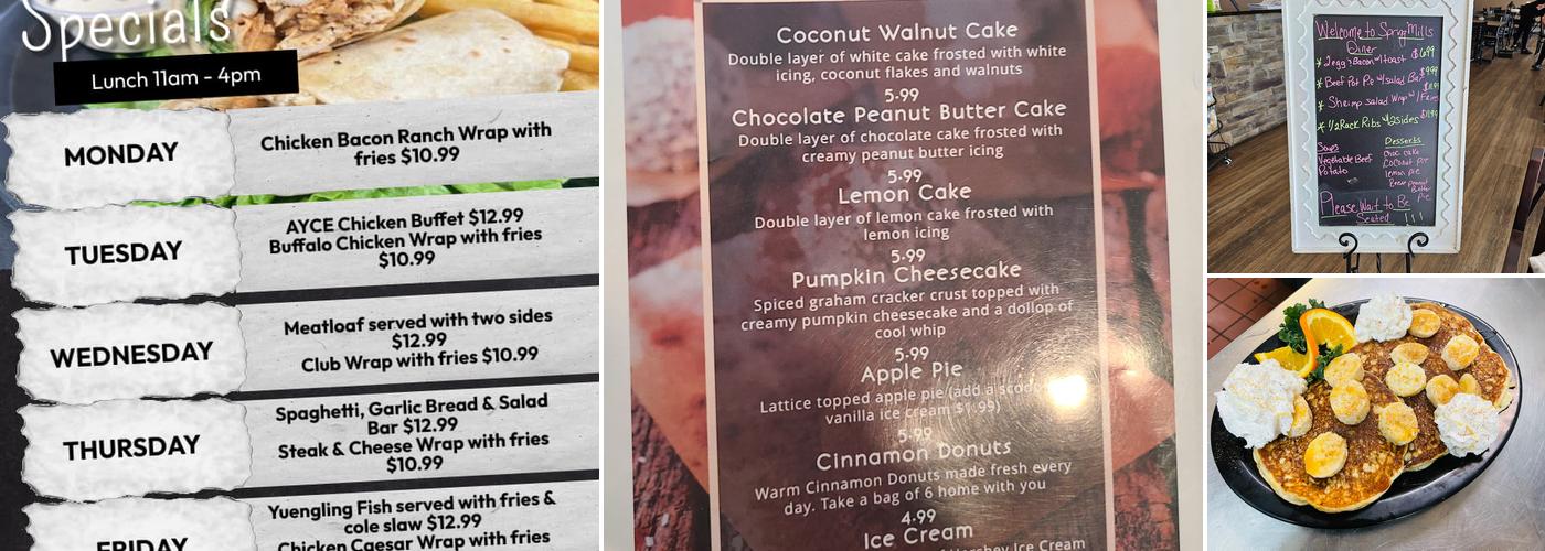 Spring Mills Diner Menu