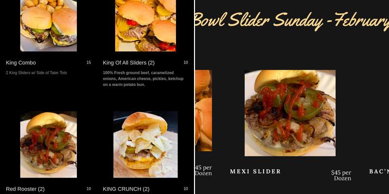 SLIDER KING Menu