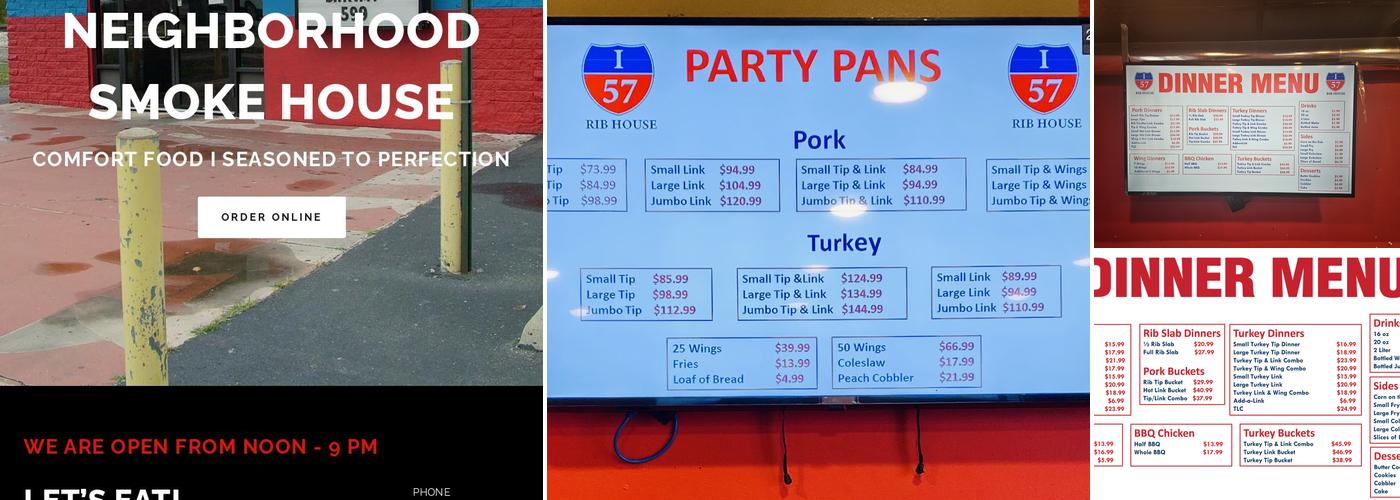 I57 SMOKE HOUSE Menu