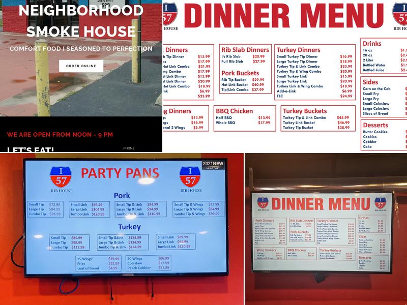 I57 SMOKE HOUSE Menu