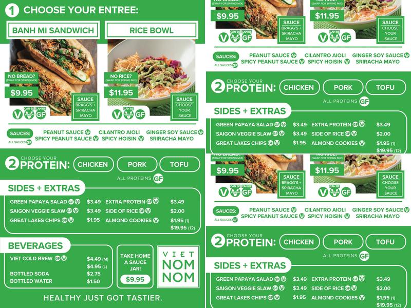 Viet Nom Nom Menu