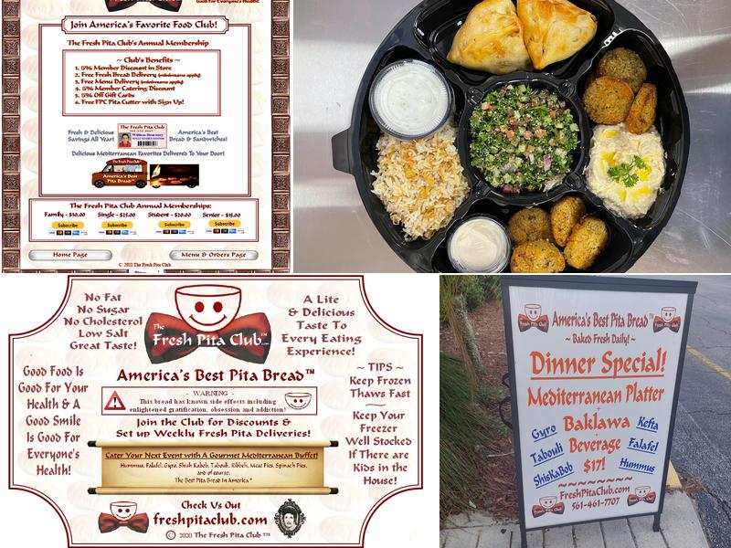The Fresh Pita Club Menu