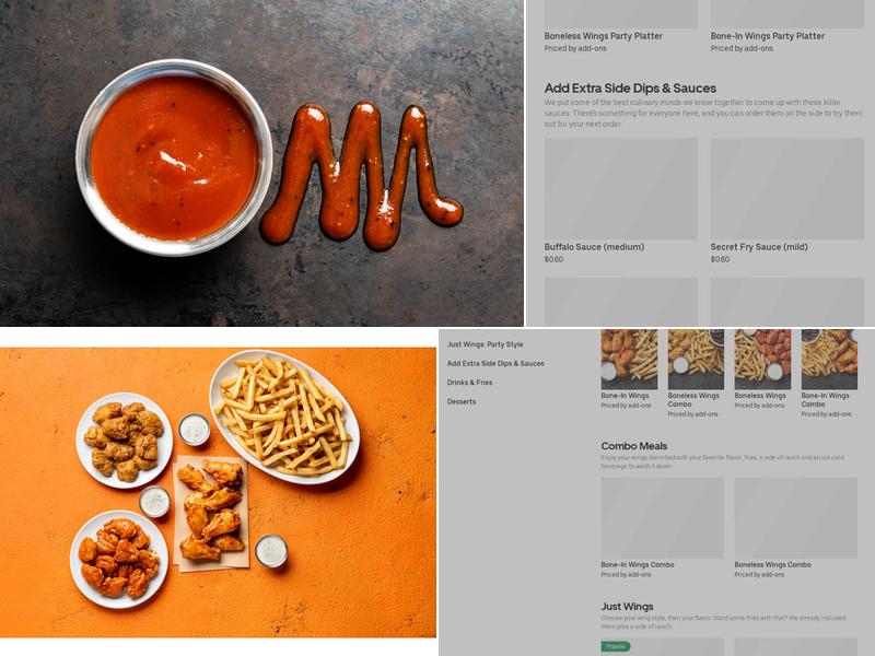 It's Just Wings Menu