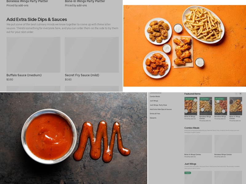 It's Just Wings Menu