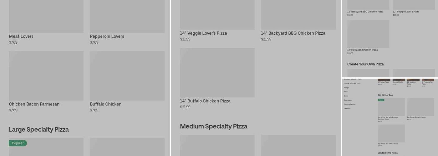 Pizza Hut Menu