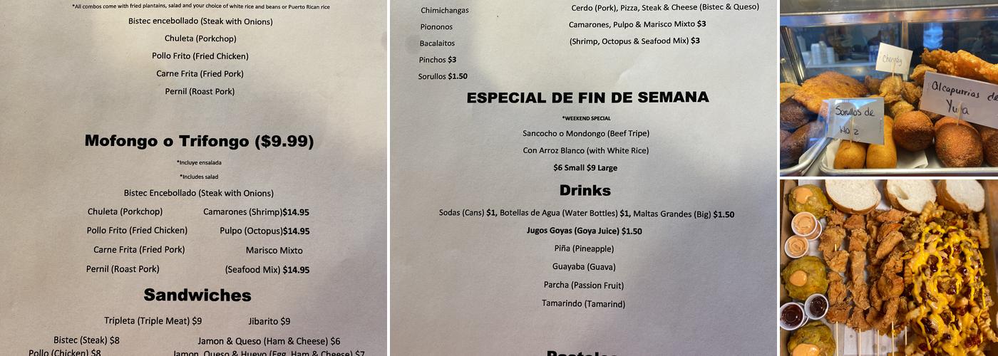 La Casa Del Mofongo y Algo Mas Menu