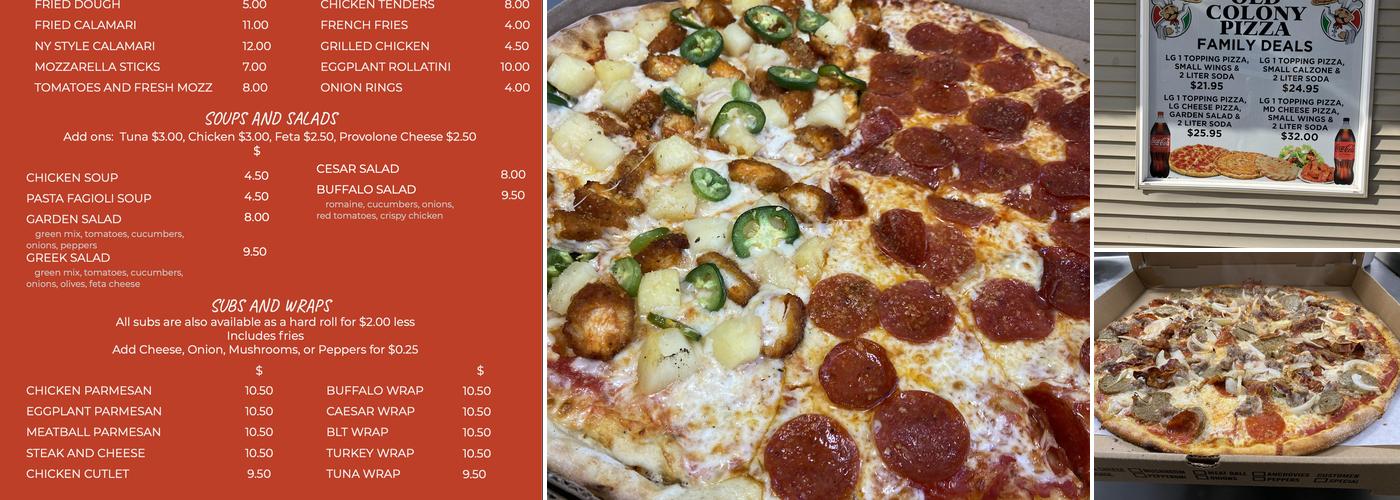 Old Colony Pizza Menu