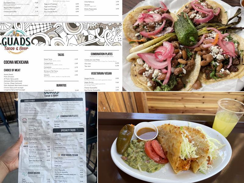 Guads Tacos & Beer Menu
