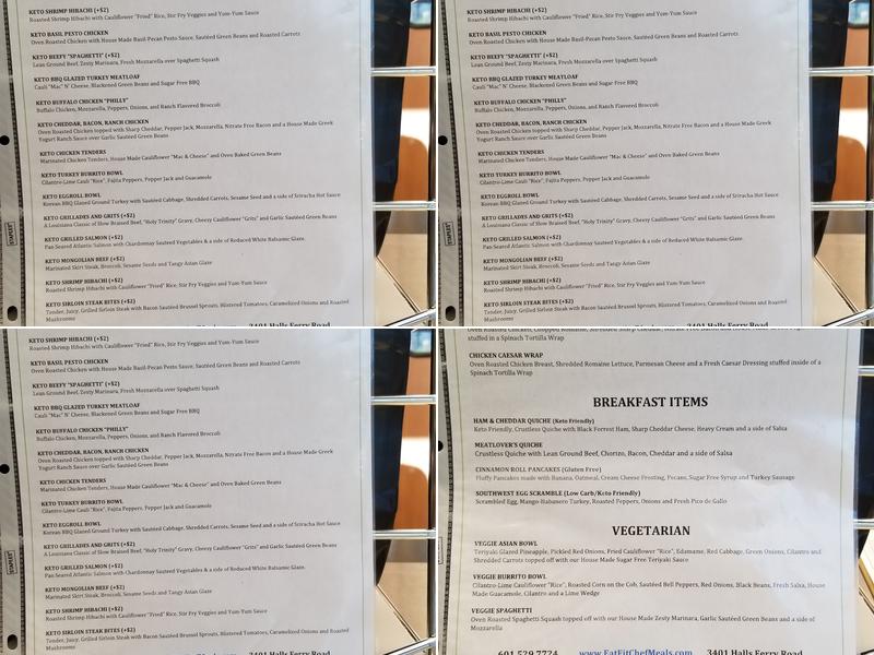 Fit Chef - Vicksburg Menu