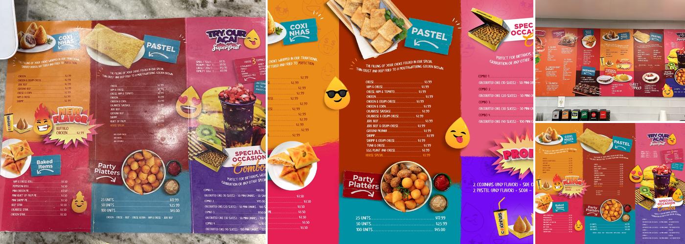 Coxinhas Bakery Menu