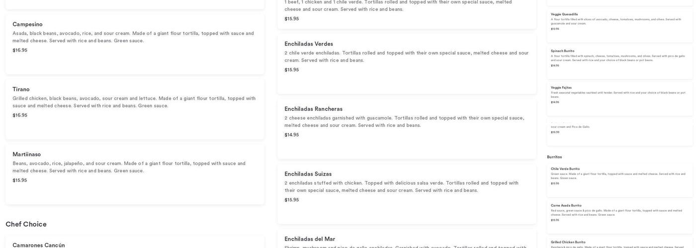 El Portal West Mexican Grill & Cantina Menu