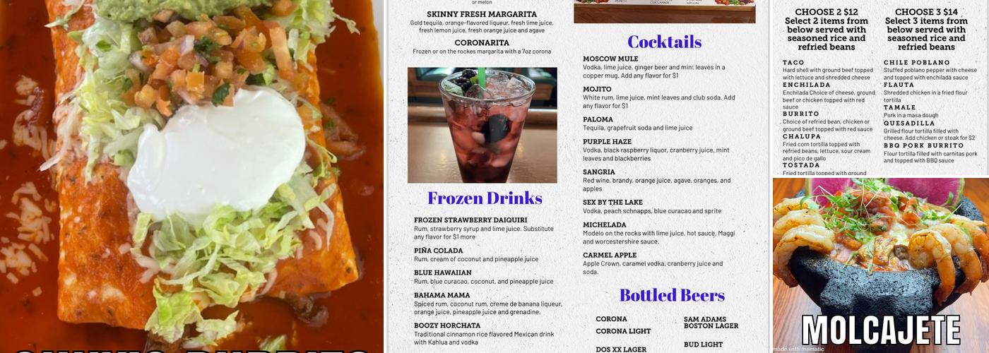 Chuy's Tacos and Margaritas Menu