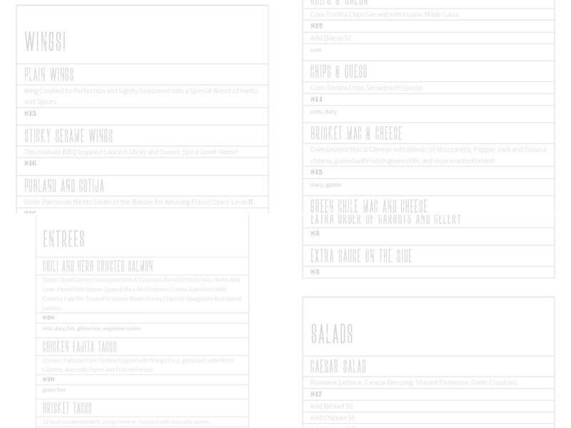 1Watson Menu