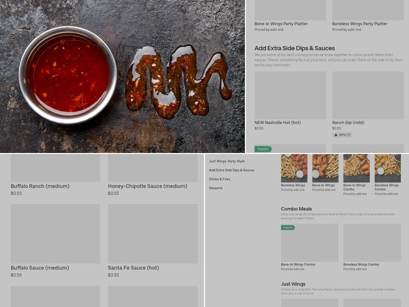 It's Just Wings Menu