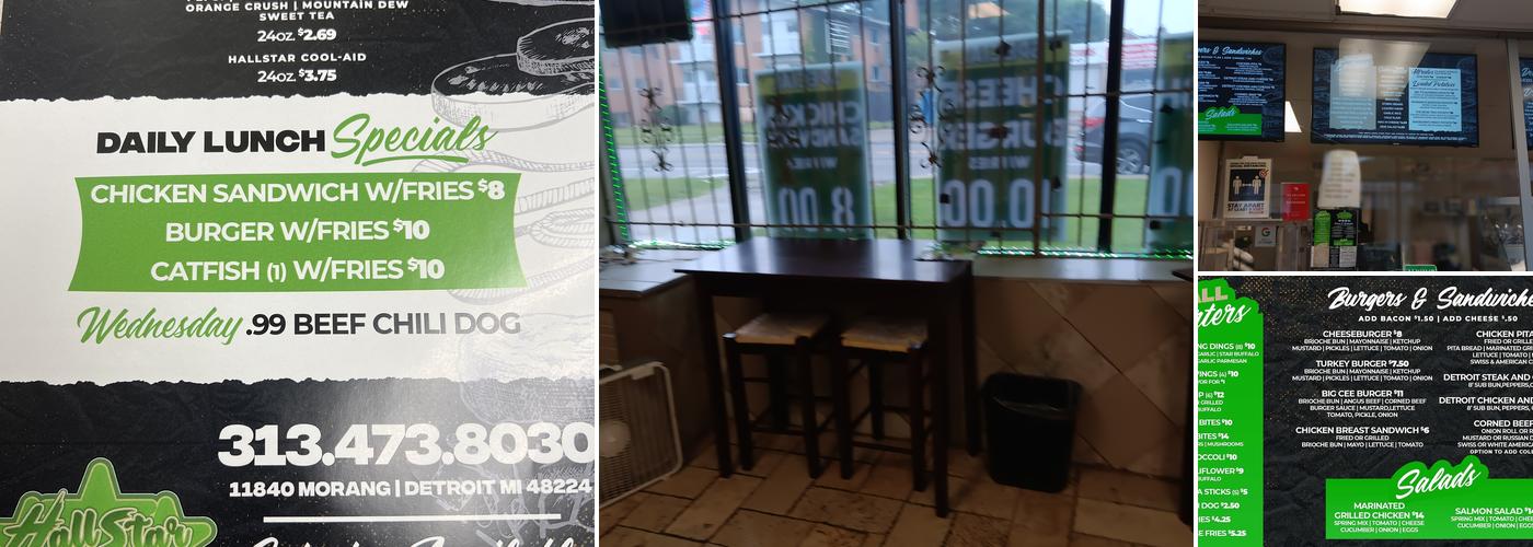 Hall Star Grill Menu