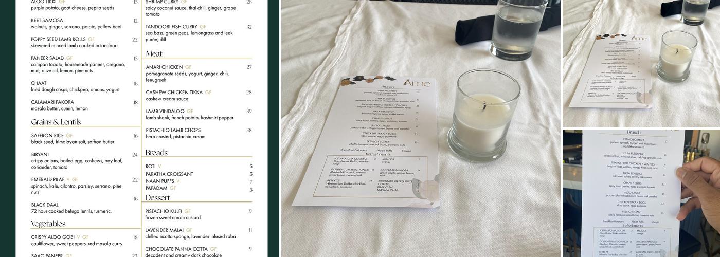 Ame Menu