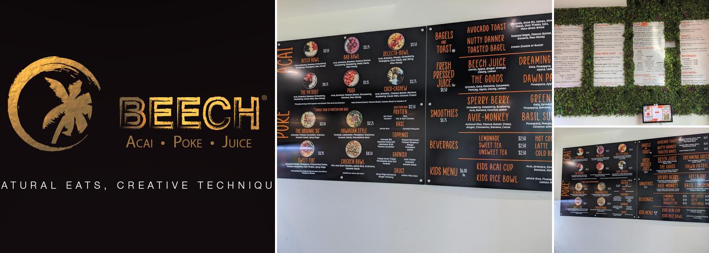 Beech Menu