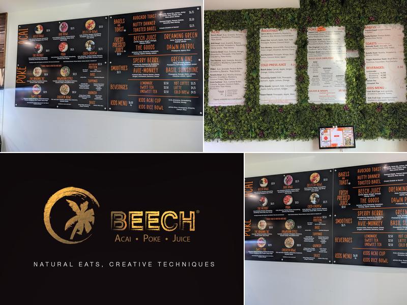 Beech Menu