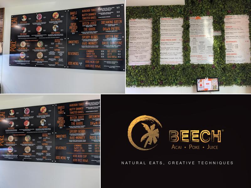 Beech Menu